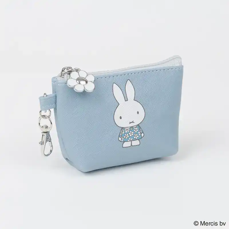 miffy ミッフィー MIFFY BLUE FLOWER マイクロ台形ポーチ ブルー/MIFF-212D